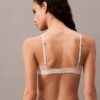 CK Black Unlined balkonetkowy biustonosz z kwiecistą koronką CK Black Unlined balkonetkowy biustonosz z kwiecistą koronką