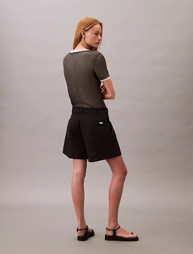 Cotton Stretch, elastyczne bermudy z plisami Cotton Stretch, elastyczne bermudy z plisami