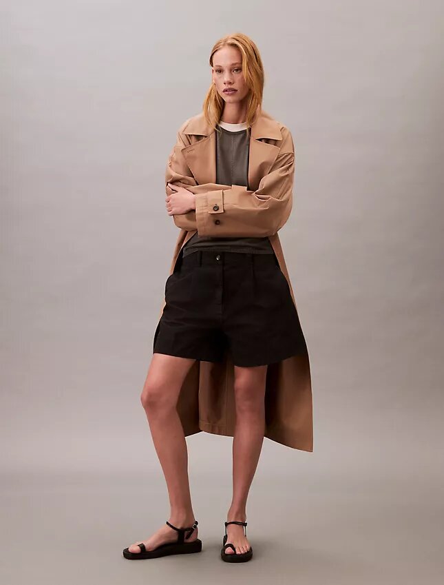 Cotton Stretch, elastyczne bermudy z plisami Cotton Stretch, elastyczne bermudy z plisami