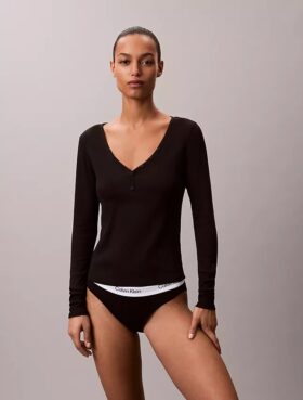 Cotton Stretch Henley T-Shirt