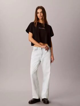 Cotton Stretch lounge pride boxy crop tee