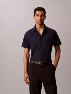 Cotton Stretch slim fit button-down shirt