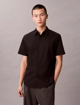 Cotton Stretch slim fit button-down shirt