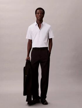Cotton Stretch slim fit button-down shirt