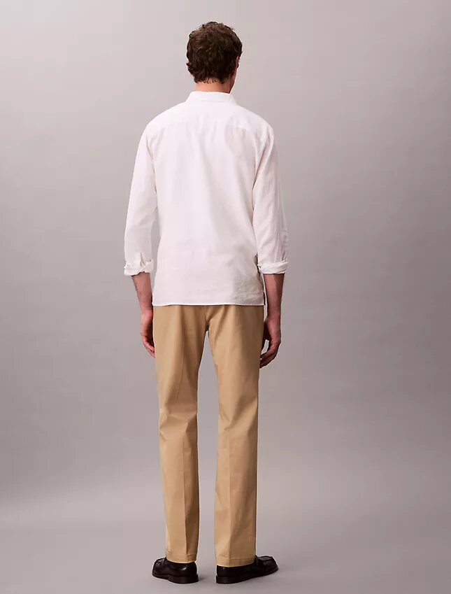 Cotton Stretch spodnie z elastycznym materiałem o prostym kroju Cotton Stretch spodnie z elastycznym materiałem o prostym kroju