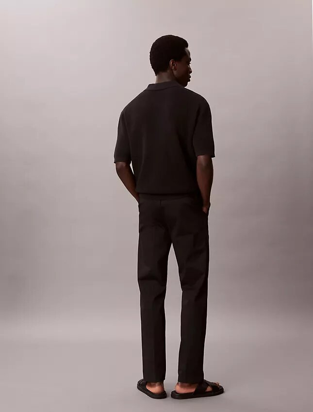 Cotton Stretch spodnie z elastycznym materiałem o prostym kroju Cotton Stretch spodnie z elastycznym materiałem o prostym kroju