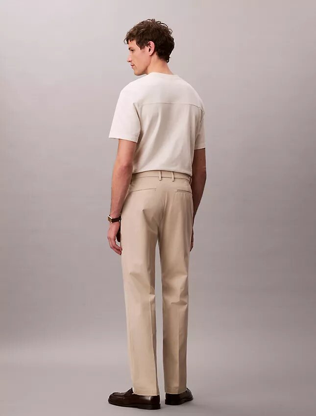 Cotton Stretch spodnie z elastycznym materiałem o prostym kroju Cotton Stretch spodnie z elastycznym materiałem o prostym kroju