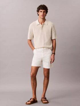 Cotton Stretch szorty o prostym kroju