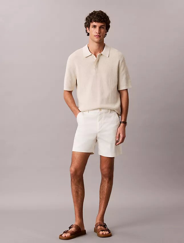 Cotton Stretch szorty o prostym kroju Cotton Stretch szorty o prostym kroju