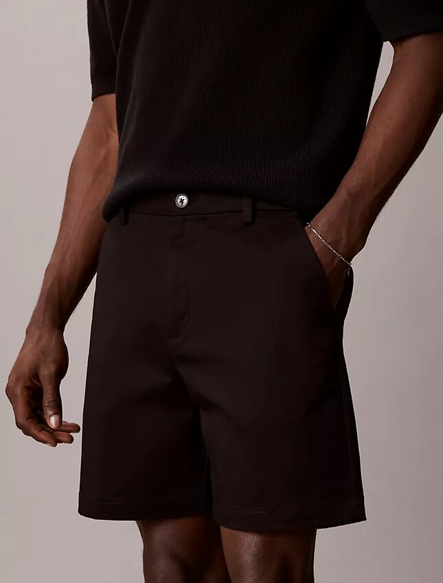 Cotton Stretch szorty o prostym kroju Cotton Stretch szorty o prostym kroju
