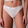 Cotton Stretch Thong z elastycznego materiału prążkowanego Cotton Stretch Thong z elastycznego materiału prążkowanego