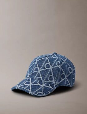 Czapka baseballowa Denim z nadrukiem logo na całej powierzchni