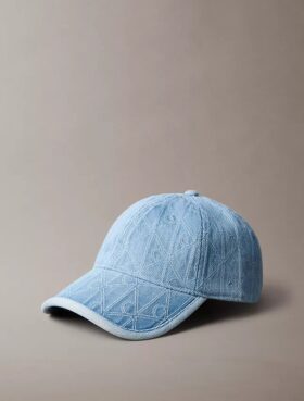 Czapka baseballowa Denim z nadrukiem logo na całej powierzchni