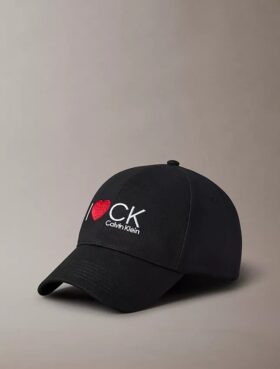 Czapka z graficznym napisem „I Love Ck” z tkaniny skośnej