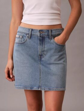Denim mini spódniczka