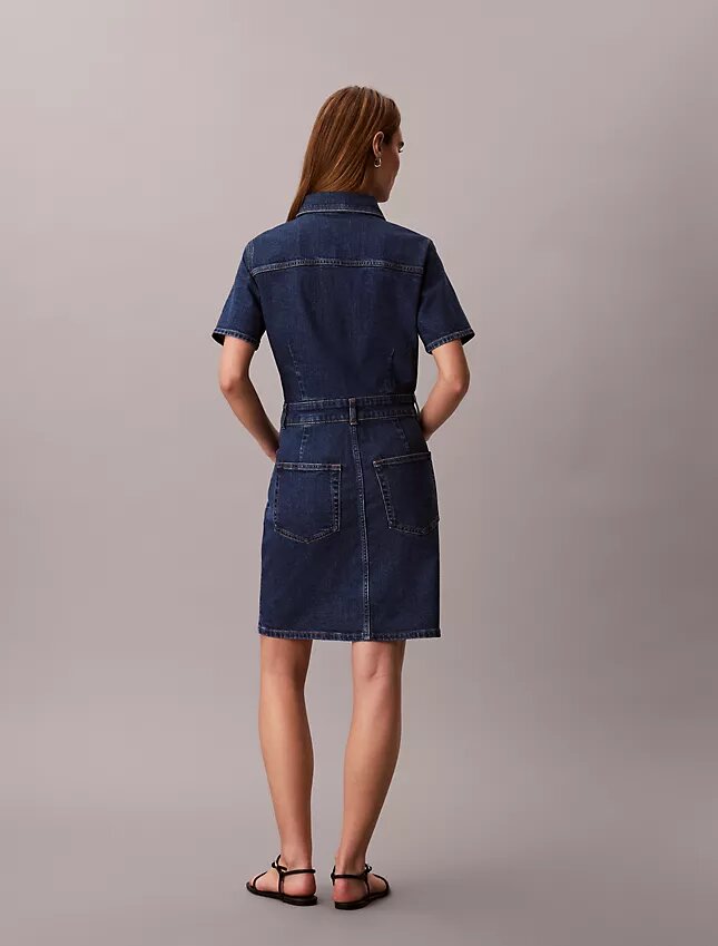 Denim mini trucker sukienka Denim mini trucker sukienka