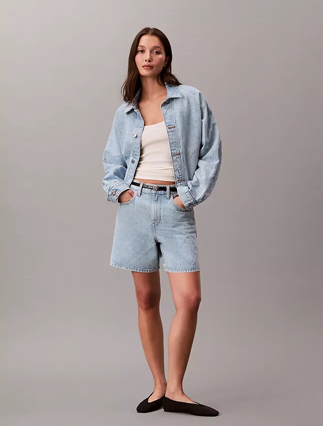 Denim Trucker Jacket o luźnym kroju Denim Trucker Jacket o luźnym kroju