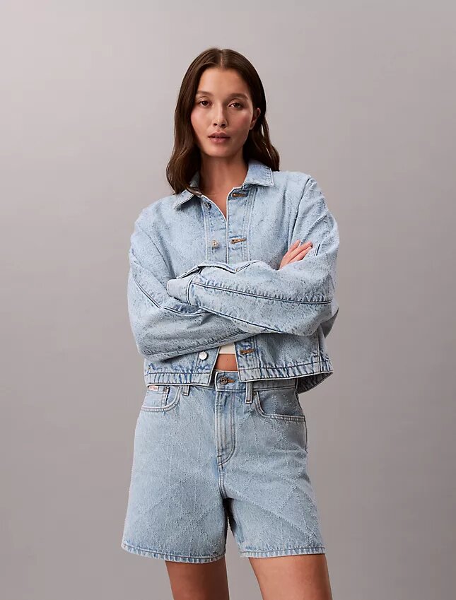 Denim Trucker Jacket o luźnym kroju Denim Trucker Jacket o luźnym kroju
