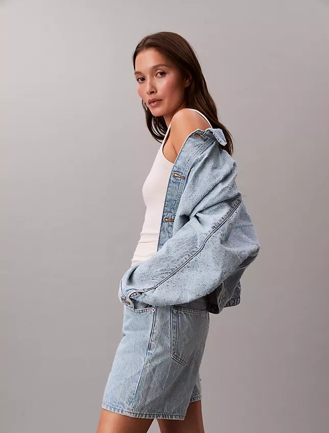 Denim Trucker Jacket o luźnym kroju Denim Trucker Jacket o luźnym kroju