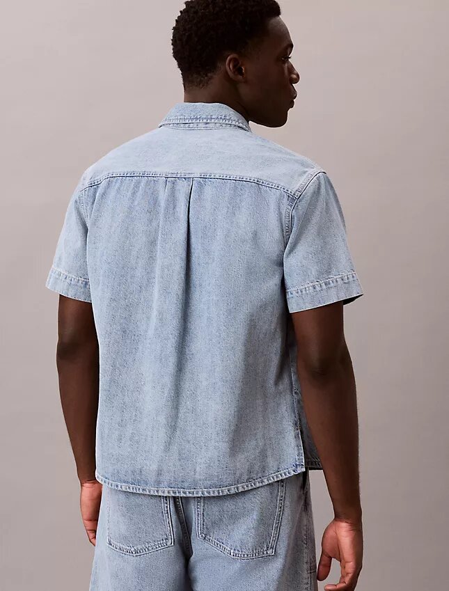 Denim Utility Shirt zapinany na guziki Denim Utility Shirt zapinany na guziki