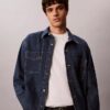 Denimowa koszula oversize z nadrukiem Monogramu 90S Denimowa koszula oversize z nadrukiem Monogramu 90S