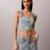 Denimowa koszulka bez rękawów w stylu trucker Denimowa koszulka bez rękawów w stylu trucker