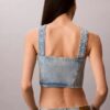 Denimowa koszulka bez rękawów w stylu trucker Denimowa koszulka bez rękawów w stylu trucker