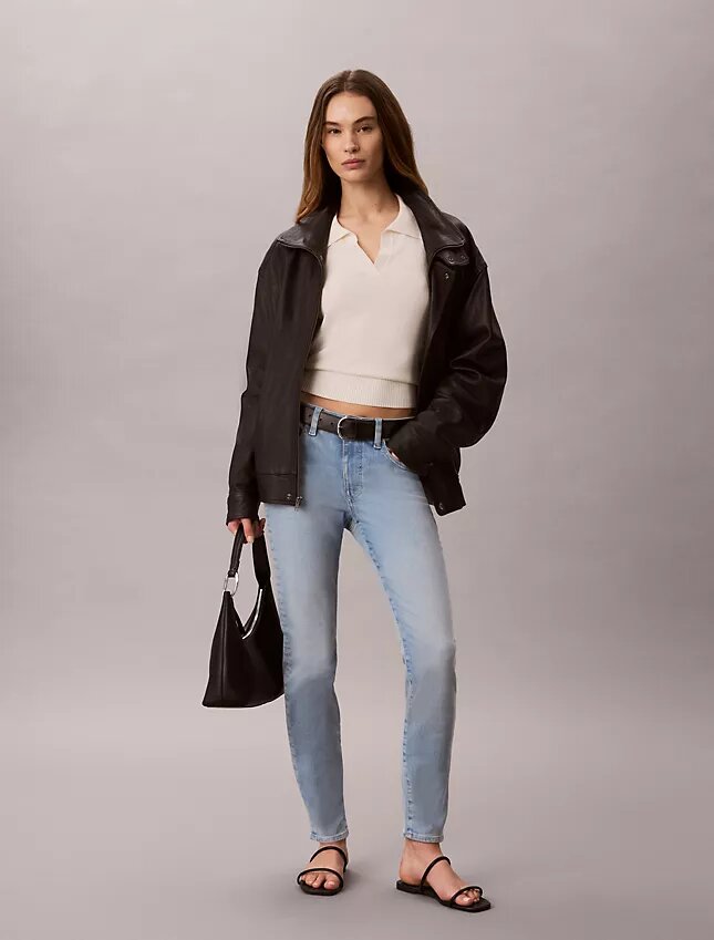 Dżinsy skinny o średnim stanie Dżinsy skinny o średnim stanie