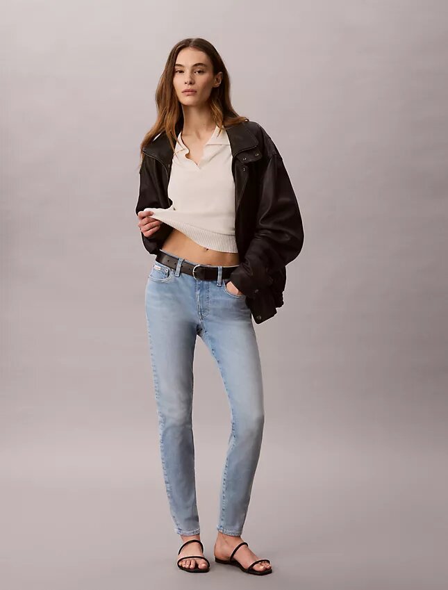 Dżinsy skinny o średnim stanie Dżinsy skinny o średnim stanie