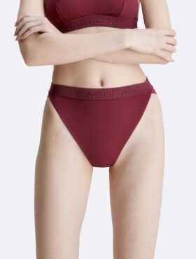 Dóły bikini z wysokim stanem w tonacji kolorystycznej