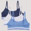 Dziewczynki 3 sztuk bawełnianych, Cotton Stretch, krótkich biustonoszy typu Bralette Dziewczynki 3 sztuk bawełnianych, Cotton Stretch, krótkich biustonoszy typu Bralette