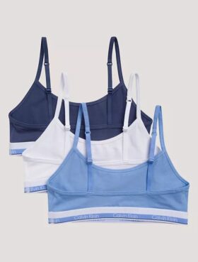 Dziewczynki 3 sztuk bawełnianych, Cotton Stretch, krótkich biustonoszy typu Bralette