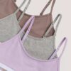 Dziewczynki 3 sztuk bawełnianych, Cotton Stretch, krótkich biustonoszy typu Bralette Dziewczynki 3 sztuk bawełnianych, Cotton Stretch, krótkich biustonoszy typu Bralette