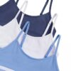 Dziewczynki 3 sztuk bawełnianych, Cotton Stretch, krótkich biustonoszy typu Bralette Dziewczynki 3 sztuk bawełnianych, Cotton Stretch, krótkich biustonoszy typu Bralette
