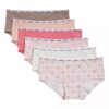 Dziewczynki Cotton Stretch Hipster, zestaw 6 sztuk