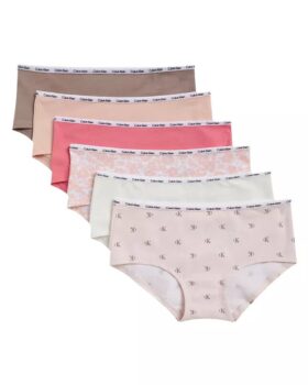 Dziewczynki Cotton Stretch Hipster, zestaw 6 sztuk