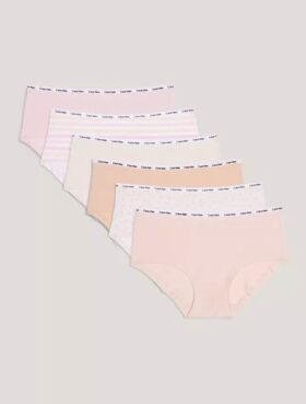 Dziewczynki Cotton Stretch Hipster, zestaw 6 sztuk