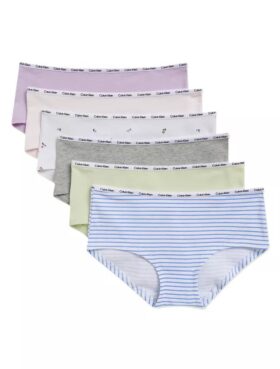 Dziewczynki Cotton Stretch Hipster, zestaw 6 sztuk