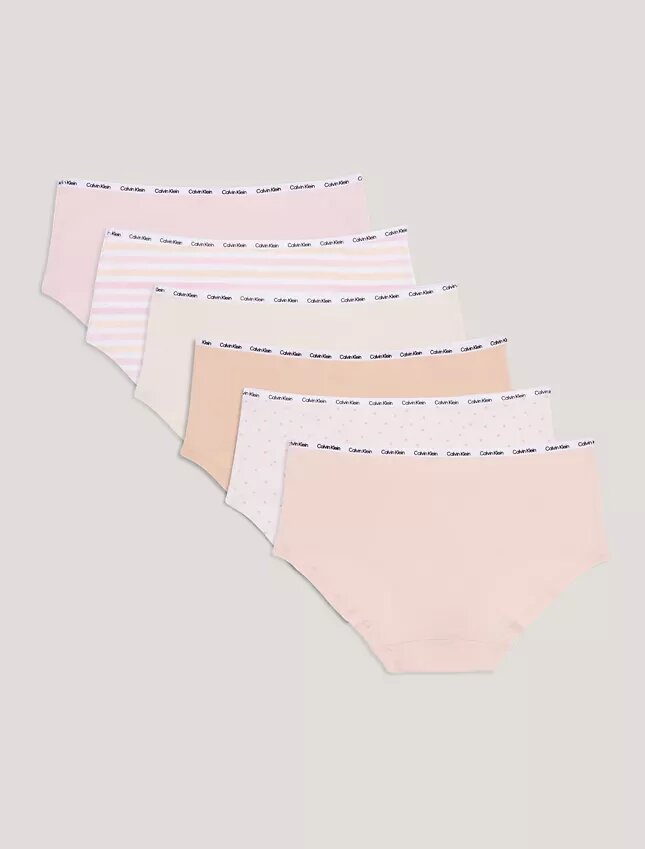 Dziewczynki Cotton Stretch Hipster, zestaw 6 sztuk Dziewczynki Cotton Stretch Hipster, zestaw 6 sztuk