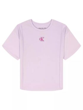Dziewczynkowa koszulka z monogramem i zakładkami