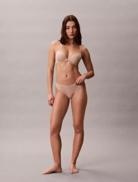 Elastyczne Thong z mikrofibry z koronką