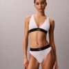 Elastyczny Bralette trójkątny z Microfiber z nadrukiem Monogramu i lekką podszewką Elastyczny Bralette trójkątny z Microfiber z nadrukiem Monogramu i lekką podszewką