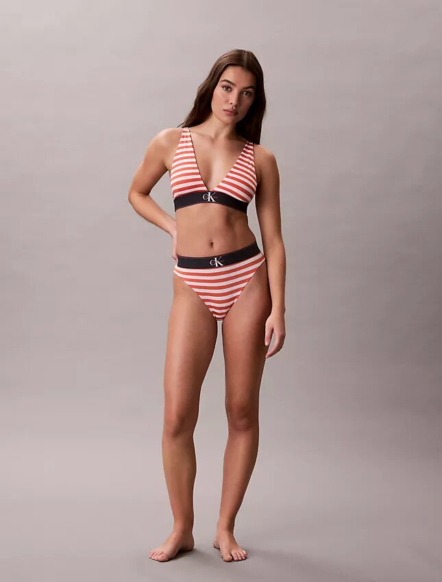 Elastyczny Bralette trójkątny z Microfiber z nadrukiem Monogramu i lekką podszewką Elastyczny Bralette trójkątny z Microfiber z nadrukiem Monogramu i lekką podszewką
