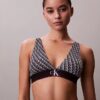 Elastyczny Bralette trójkątny z Microfiber z nadrukiem Monogramu i lekką podszewką Elastyczny Bralette trójkątny z Microfiber z nadrukiem Monogramu i lekką podszewką