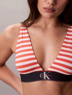 Elastyczny Bralette trójkątny z Microfiber z nadrukiem Monogramu i lekką podszewką Elastyczny Bralette trójkątny z Microfiber z nadrukiem Monogramu i lekką podszewką