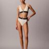 Elastyczny Bralette trójkątny z Microfiber z nadrukiem Monogramu i lekką podszewką Elastyczny Bralette trójkątny z Microfiber z nadrukiem Monogramu i lekką podszewką