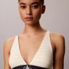 Elastyczny Bralette trójkątny z Microfiber z nadrukiem Monogramu i lekką podszewką Elastyczny Bralette trójkątny z Microfiber z nadrukiem Monogramu i lekką podszewką