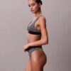 Elastyczny Bralette trójkątny z Microfiber z nadrukiem Monogramu i lekką podszewką Elastyczny Bralette trójkątny z Microfiber z nadrukiem Monogramu i lekką podszewką
