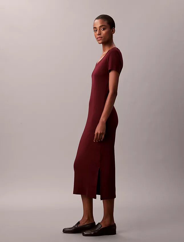 Elegancka bawełniana sukienka midi Elegancka bawełniana sukienka midi