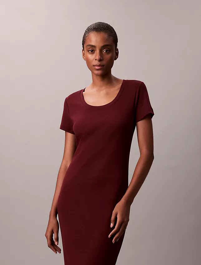 Elegancka bawełniana sukienka midi Elegancka bawełniana sukienka midi